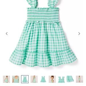 Green Gingham Kids Dress